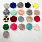 CouldNook Fluffy Round Compact Mirror Bag Charm- Desk Bag Accent