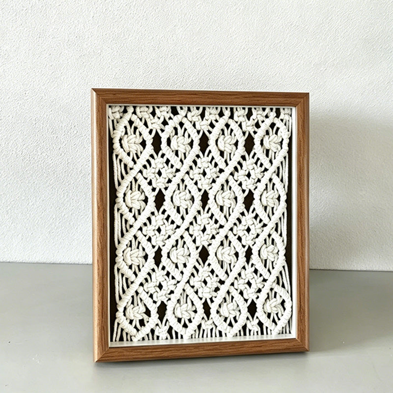 CouldNook Framed Macrame Wall Decor Panel - Textured Home Display