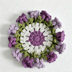 CouldNook Hand Crochet Bellflower Coaster - Floral Heat Resistant Table Decor