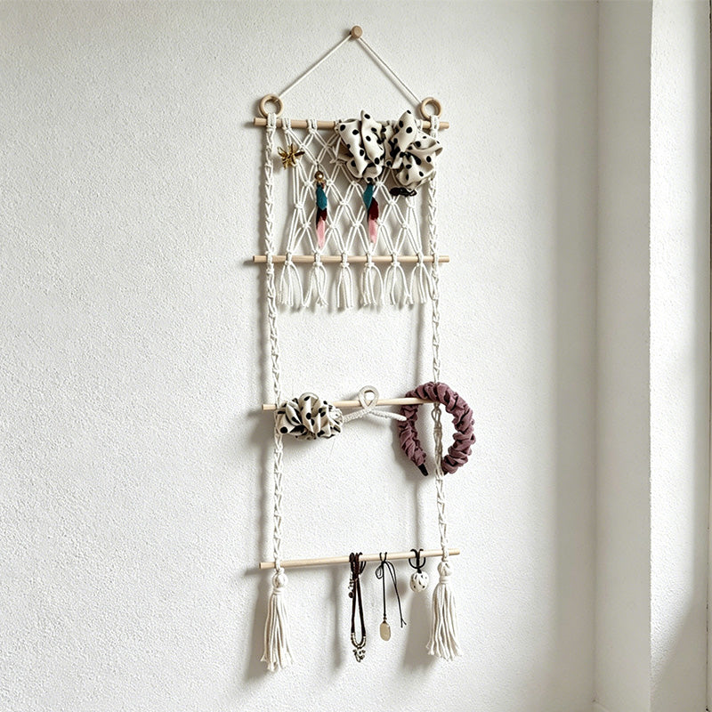 CouldNook Macrame Storage Hammock - Wall Organizer Decor