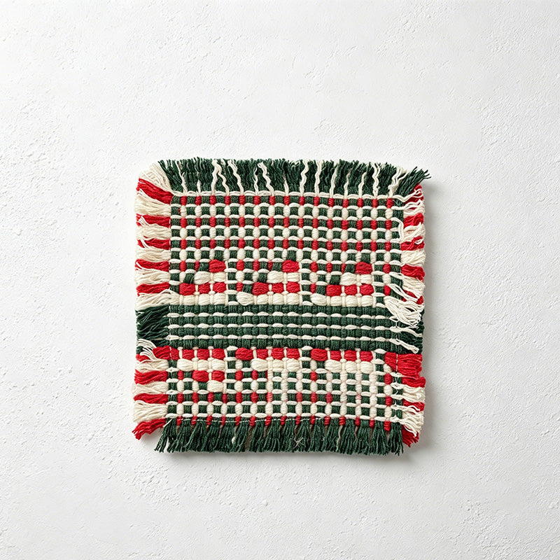 CouldNook Tassel Woven Coaster - Aesthetic Nordic Fabric Mat