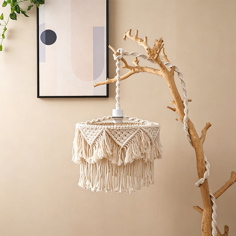 CouldNook Fringe Pendant Lamp Shade - Cozy Ceiling Light