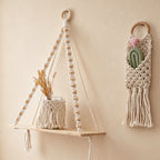 CouldNook Beaded Hanging Wall Shelf - Small Display Rack