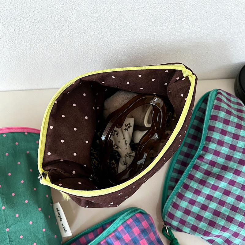 CouldNook Plush Trim Mini Zip Pouch - Small Storage Accent