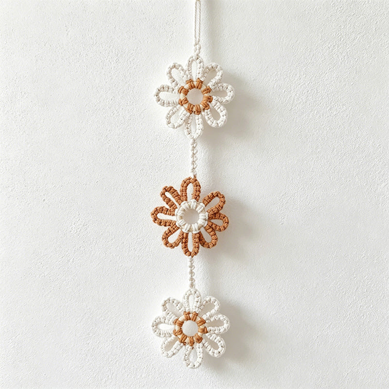 CouldNook Daisy Macrame Wall Hanging - Floral Home Decor