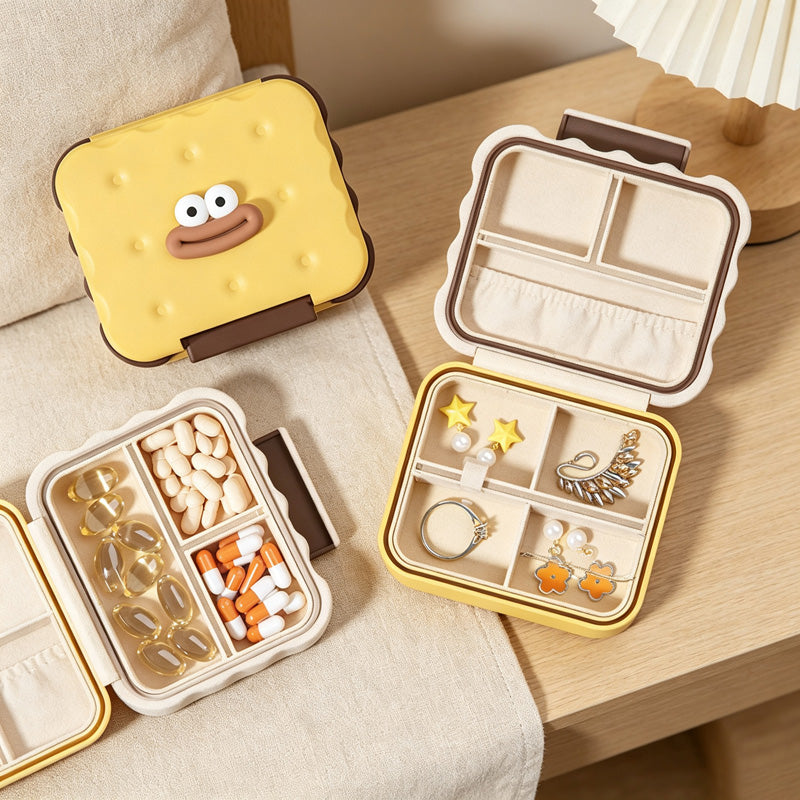 CouldNook Cute Cookie Shape Pill Box - Cozy Corner Accent