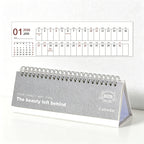 CouldNook Mini Desk Calendar - Minimalist English Desktop Calendar 2026-2025