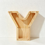 CouldNook 26-letter Wooden Money Box - Desktop Savings Ornament