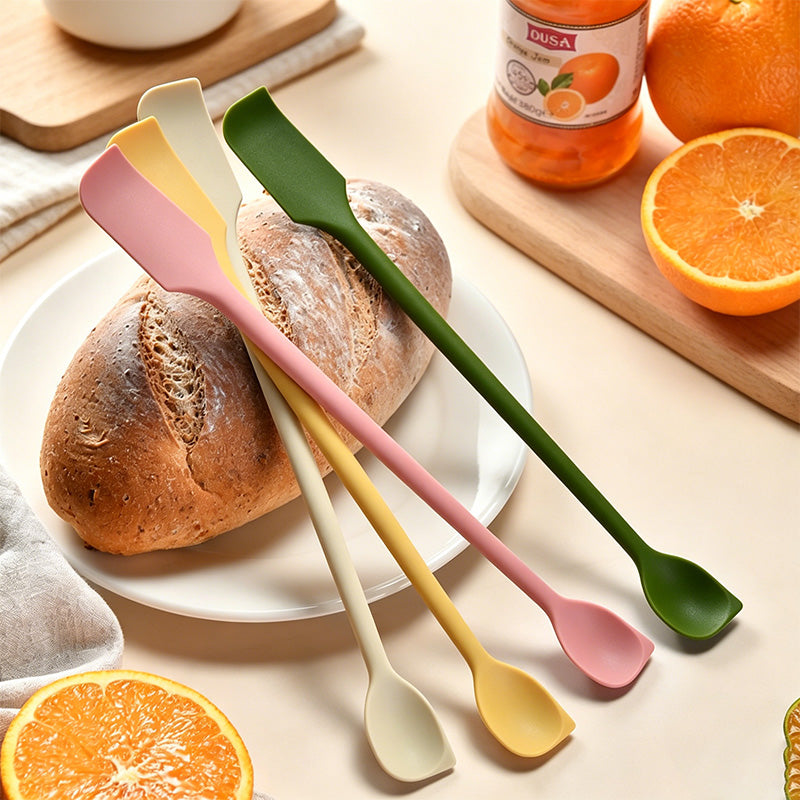 CouldNook Long Handle Dual Head Silicone Spatula Scoop - Kitchen Accessory