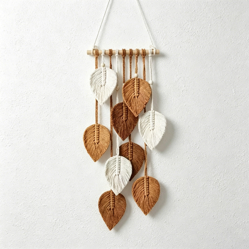 CouldNook Leaf Cascade Wall Hanging - Macrame Home Decor (小胡0611-8BW7HBW109)-ok