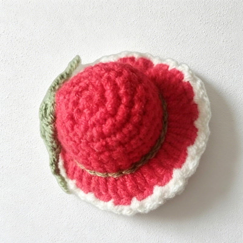 CouldNook Mini Hand Crochet Santa Hat - Pet & Doll Festive Accessory