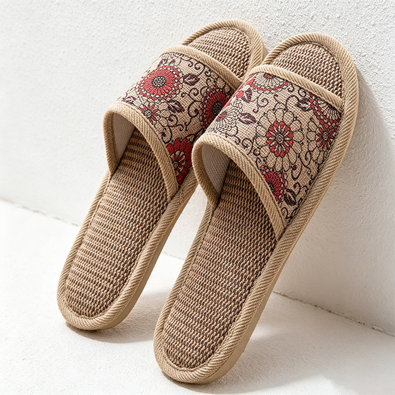 CouldNook Textured Floral Closed Toe House Slippers - Bedroom Comfort Accent