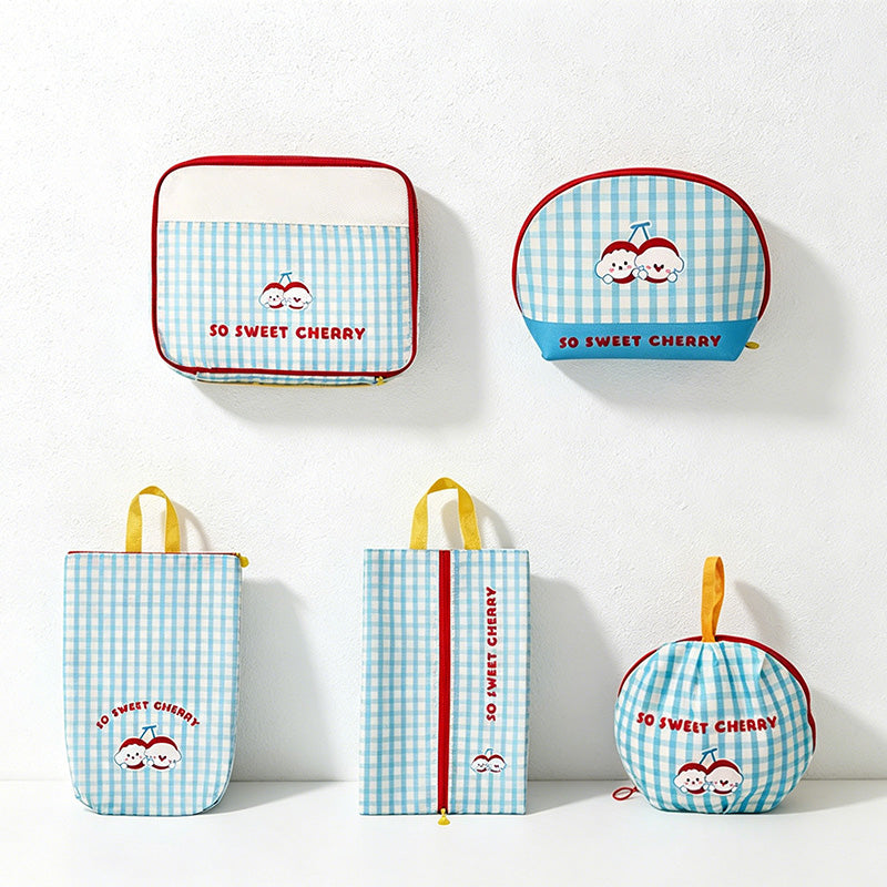 CouldNook Check Pattern Travel Storage Pouch - Dry Wet Helper