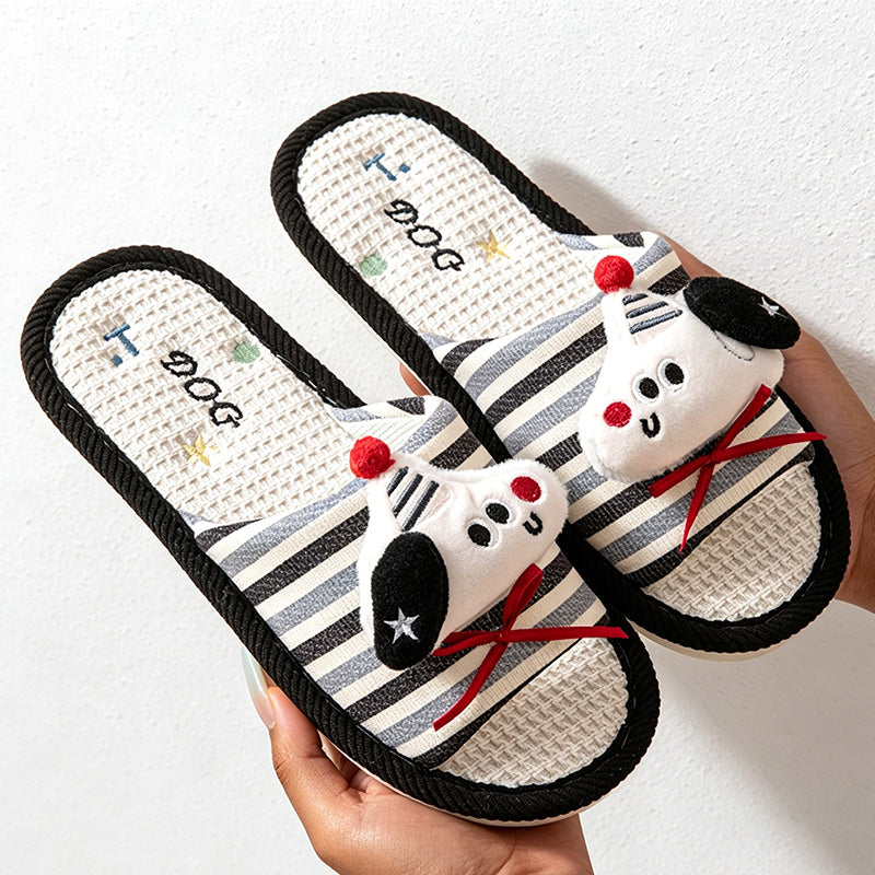 CouldNook Bear Accent Open Toe House Slippers - Family Indoor Accent