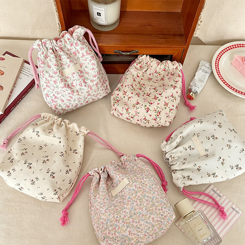CouldNook Printed Drawstring Storage Pouch - Small Home Organizer