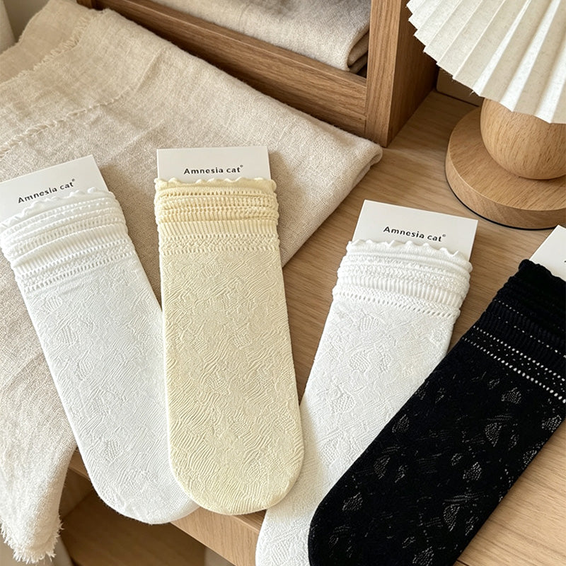 CouldNook Textured Socks Textured Hosiery - Everyday Use Accent