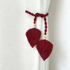 CouldNook Leaf Macrame Curtain Tieback - Soft Window Accent