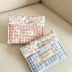 CouldNook Quilted Ruffled Trim Organizer Bag - Practical Room Accent