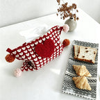 CouldNook Heart Knitted Tissue Bag - Aesthetic Artisan-crafted Storage Case