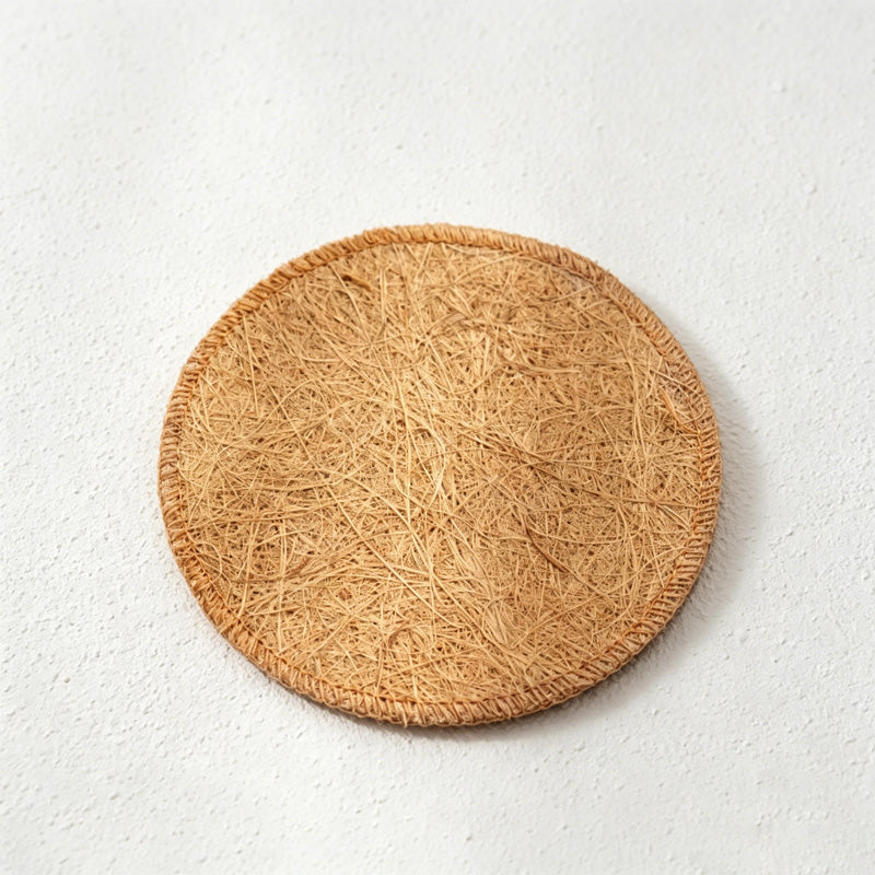CouldNook Natural Coir Woven Tea Coaster - Rustic Zen Cup Mat