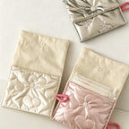 CouldNook Bow Embossed Mini Storage Pouch - Portable Makeup & Sanitary Bag