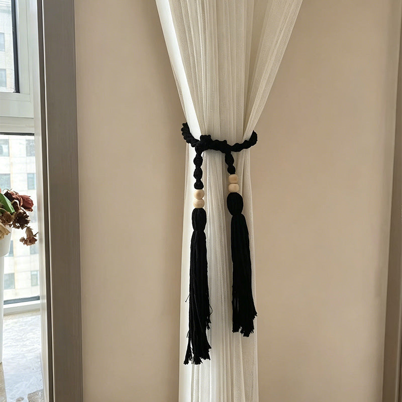 CouldNook Macrame Curtain Tieback - Window Drapery Accent