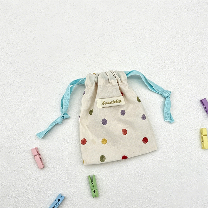 CouldNook Confetti Dot Drawstring Storage Pouch - Small Gift Bag