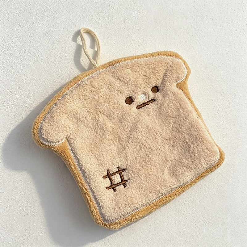 CouldNook Bread Shaped Hand Towel - Super Absorbent Coral Kitchen Towel