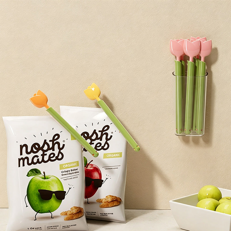 CouldNook Tulip Sealing Clip Food Plastic Bag Set- Cozy Corner Accent
