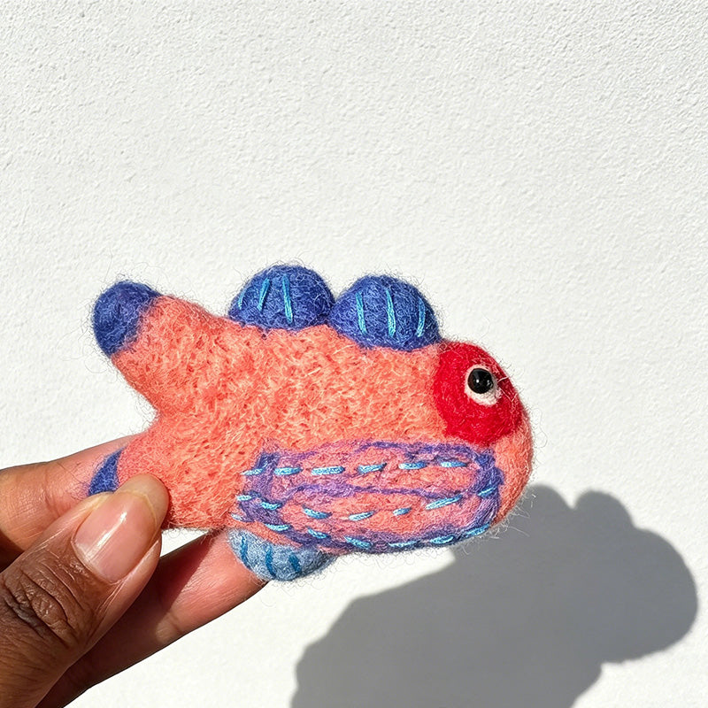 CouldNook Small Fish Plush Brooch - Bag Display Accent