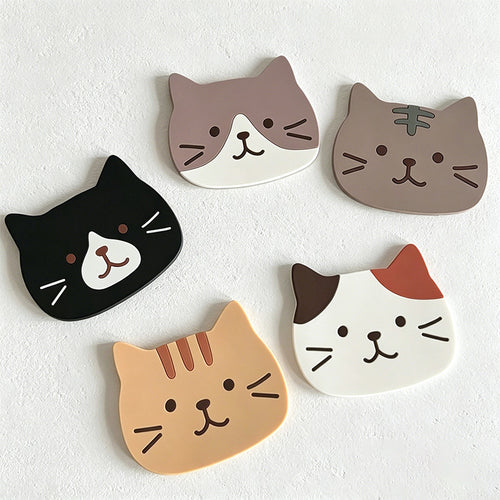 CouldNook Charming Cat Coaster - Soft Silicone Heat Resistant Pad