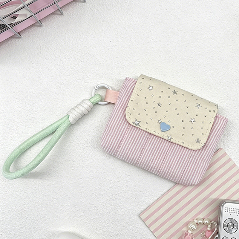 CouldNook Pink Striped Star Coin Purse - Everyday Carry Bag
