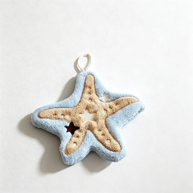 CouldNook Hanging Shell Starfish Hanging Towel - Practical Room Accent