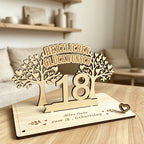 CouldNook Wooden Number Tree Table Sign - Engraved Party Decor