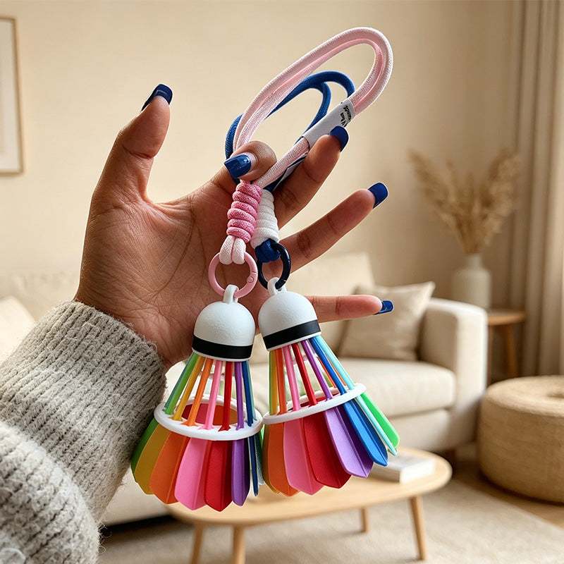 CouldNook Shuttlecock Bag Charm - Playful Keychain Accessory
