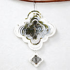 CouldNook 3D Mirror Metal Rotating Cloud Pattern - Cloud Metal Wind Spinner