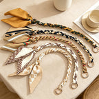 CouldNook 10.24'' Khaki Series Short Leaf Ribbon Bag Strap - Mini Accent