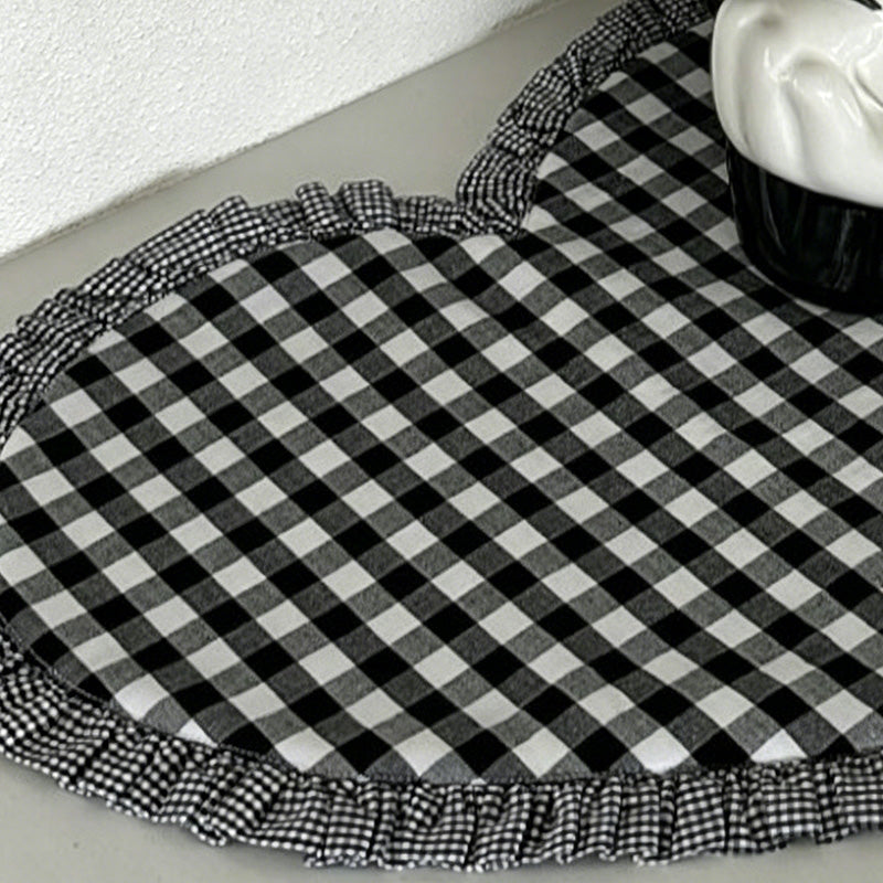 CouldNook Lace Heart Large Placemat - Aesthetic Fabric Table Decor