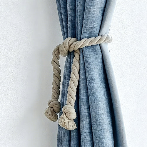 CouldNook 1Pair Of  Braided Rope Curtain Tieback - Soft Window Accent