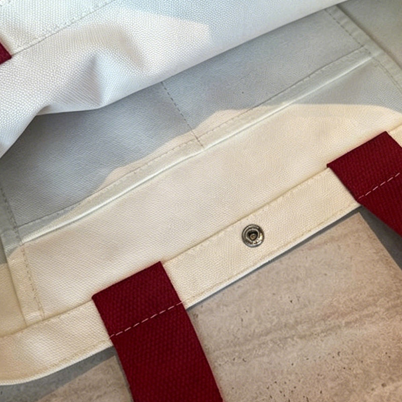 CouldNook Striped Canvas Tote Bag - Everyday Shopping Accent