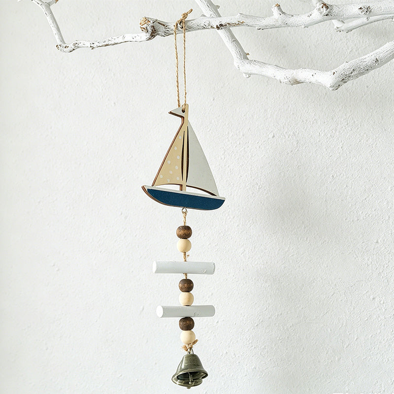 CouldNook Mediterranean Bell Ornament - Coastal Sailboat Wall Decor
