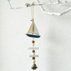 CouldNook Mediterranean Bell Ornament - Coastal Sailboat Wall Decor