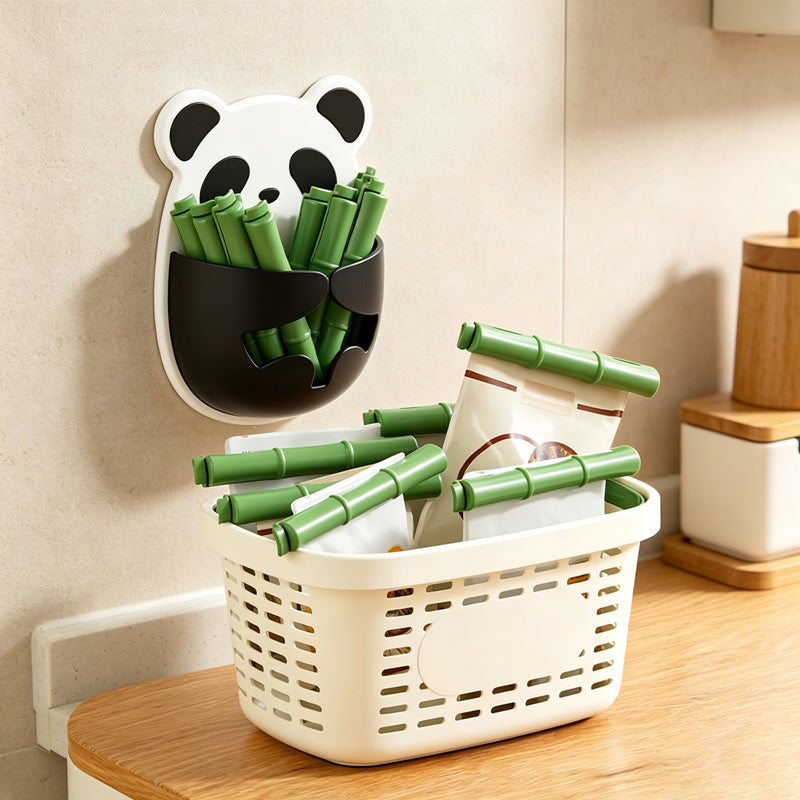 CouldNook Textured Panda Holder Organizer Box - Small Space Helper