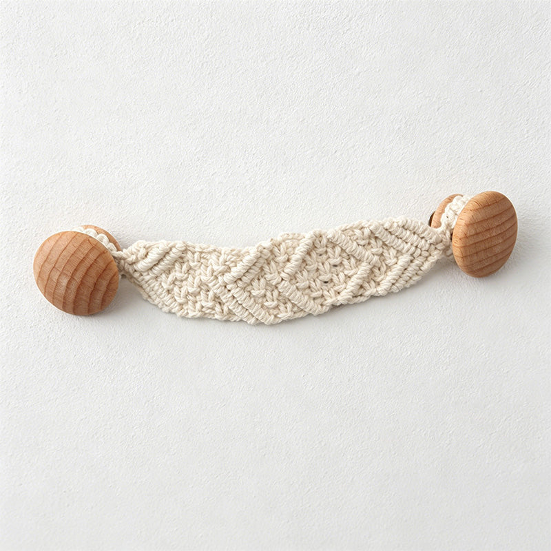 CouldNook Macrame Wood Cabinet Pull Cord - Cabinet Accent Decor
