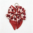CouldNook 5.51''  Red Series Pattern Bow Bag Charm - Handle Accent