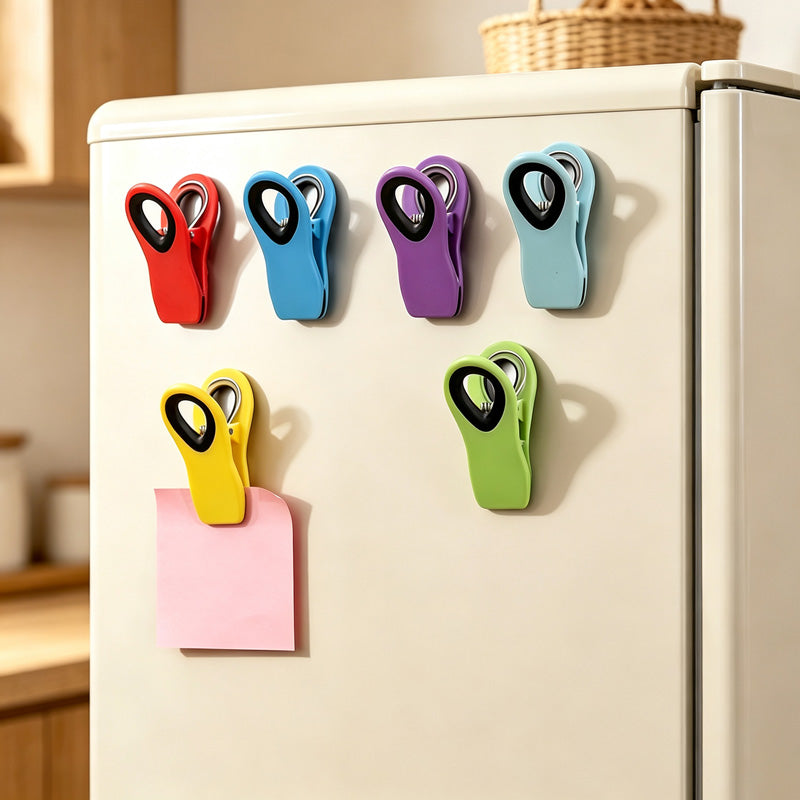 CouldNook Magnetic Food Bag Clip - Soft Grip Handles