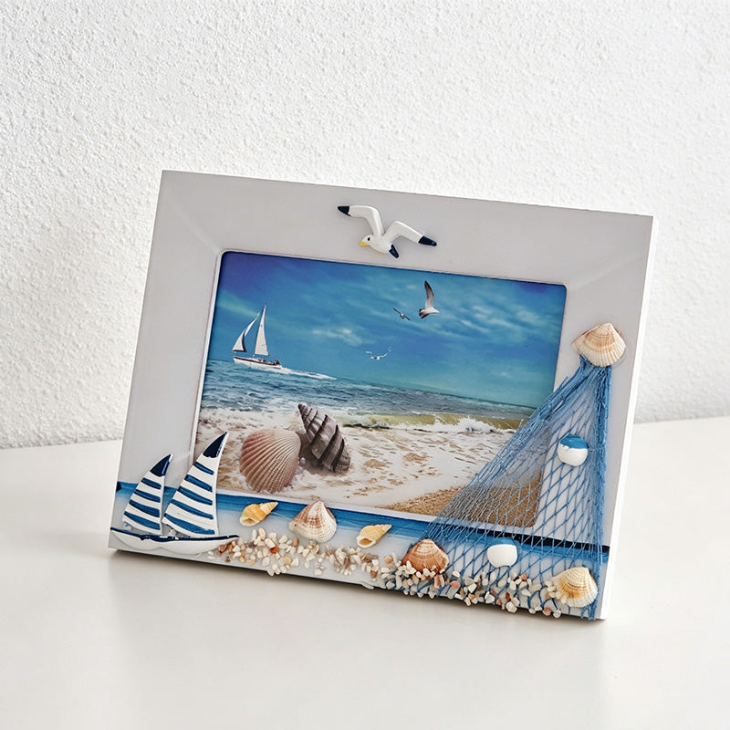 CouldNook Vintage Sailboat Photo Frame - Nautical 6-Inch Coastal Decor