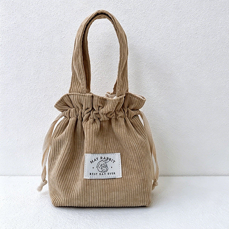 CouldNook Corduroy Mini Tote Cosmetic Bag - Vanity Carry Accent