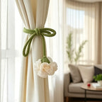 CouldNook Flower Curtain Tieback - Soft Drapery Holder (谭琪0610-8BW7HBCT01-OK)
