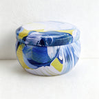 CouldNook Textured Marbled Glass Candle - Easy Storage Accent